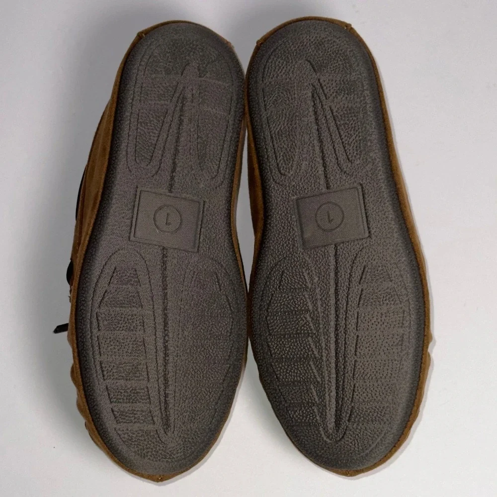 Cat & Jack Boys Dark‎ Chestnut Lionel Moccasin Slippers Size 1